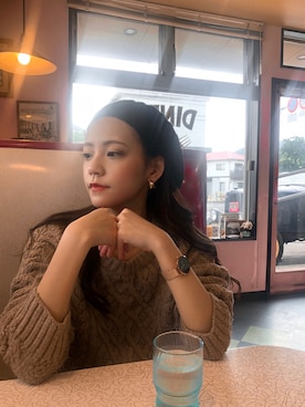 「Daniel Wellington」｜「アイテム（ハンチング/ベレー帽）」を使った、Natsuさん（レディース・153cm）の秋コーディネート