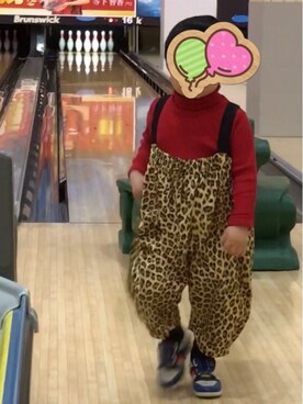 「Handmade（ハンドメイド）のアイテム（サロペット/オーバーオール）」を使った、皇琥さん（キッズ・110cm）の秋コーディネート