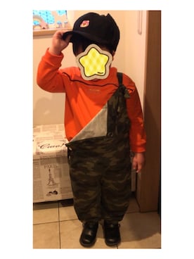 「Avail（アベイル）のアイテム（オールインワン・サロペット）」を使った、皇琥さん（キッズ・120cm）の冬コーディネート