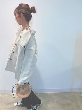 「CONVERSE（コンバース）のconverse（コンバース） ALL STAR OX（オールスターOX）（スニーカー）」を使った、Saayaaamamさん（レディース・162cm）の秋コーディネート