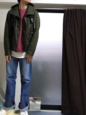 「SHIPS JET BLUE（シップスジェットブルー）のアイテム（ブルゾン）」を使った、Junさん（メンズ・170cm）の春コーディネート
