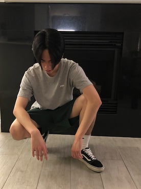 「Champion（チャンピオン）のアイテム（ルームウェア）」を使った、juliusさん（メンズ・178cm）の夏コーディネート