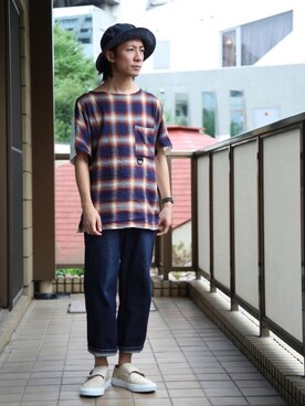 「FACTOTUM（ファクトタム）のアイテム（アクセサリー）」を使った、Takahiro_Kudoseさん（メンズ・163cm）の夏コーディネート