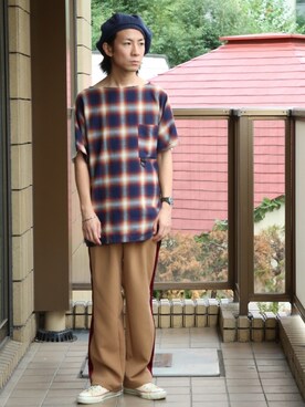 「FACTOTUM（ファクトタム）のアイテム（アクセサリー）」を使った、Takahiro_Kudoseさん（メンズ・163cm）の夏コーディネート