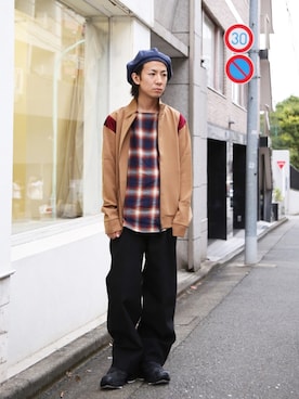 「FACTOTUM（ファクトタム）のアイテム（ブルゾン）」を使った、Takahiro_Kudoseさん（メンズ・163cm）の秋コーディネート