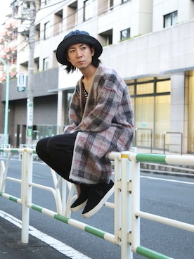 「アイテム（ニット/セーター）」を使った、Takahiro_Kudoseさん（メンズ・163cm）の秋コーディネート