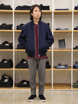「FACTOTUM（ファクトタム）のアイテム（ブルゾン）」を使った、Takahiro_Kudoseさん（メンズ・163cm）の秋コーディネート