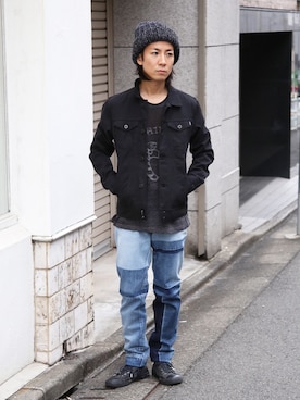 「FACTOTUM（ファクトタム）のアイテム（デニムジャケット）」を使った、Takahiro_Kudoseさん（メンズ・163cm）の秋コーディネート
