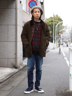 「FACTOTUM（ファクトタム）のアイテム（その他アウター）」を使った、Takahiro_Kudoseさん（メンズ・163cm）の秋コーディネート