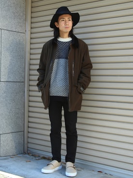 「FACTOTUM（ファクトタム）のアイテム（ジャケット/アウター）」を使った、Takahiro_Kudoseさん（メンズ・163cm）の冬コーディネート