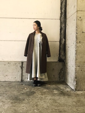 「GARAGE OF GOOD CLOTHING（ガレージオブグッドクロージング）のアイテム（ジャケット/アウター）」を使った、イダマイさん（レディース・153cm）の秋コーディネート