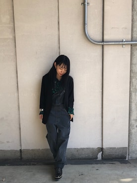 「GARAGE OF GOOD CLOTHING（ガレージオブグッドクロージング）のアイテム（ジャケット/アウター）」を使った、イダマイさん（レディース・153cm）の秋コーディネート