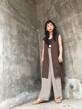 「GARAGE OF GOOD CLOTHING（ガレージオブグッドクロージング）のアイテム（ジャケット/アウター）」を使った、イダマイさん（レディース・153cm）の秋コーディネート