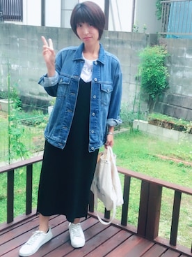 「ラブ＆ピース2016」｜「アイテム（ジャケット/アウター）」を使った、chiiさん（レディース・156cm）の秋コーディネート