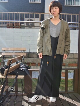 「wearhalloween2017」｜「アイテム（マウンテンパーカー）」を使った、chiiさん（レディース・156cm）の秋コーディネート