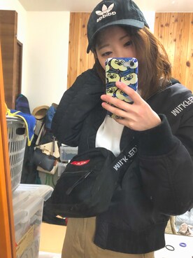 「H&M（エイチ・アンド・エム）のアイテム（MA-1）」を使った、Nさん（レディース・153cm）の冬コーディネート
