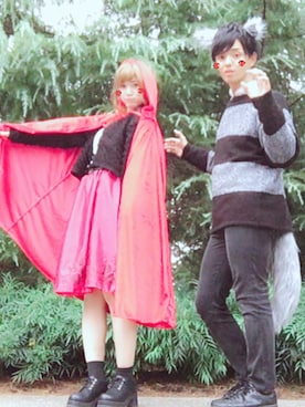 「ハロウィン 仮装」｜「アイテム（ジャケット/アウター）」を使った、るかさん（レディース・164cm）の秋コーディネート