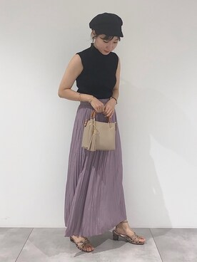 「RODE SKO」｜「アイテム（キャスケット）」を使った、naoさん（レディース・158cm）の夏コーディネート