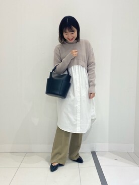 「オリーブ」｜「アイテム（その他シューズ）」を使った、naoさん（レディース・158cm）の冬コーディネート