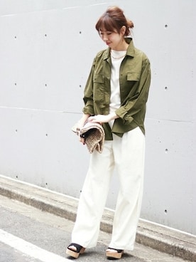 「Spick & Span（スピックアンドスパン）のアイテム（オールインワン・サロペット）」を使った、さく*さん（レディース・161cm）の春コーディネート