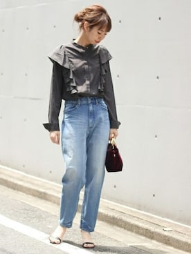 「Spick & Span（スピックアンドスパン）のアイテム（パンツ）」を使った、さく*さん（レディース・161cm）の夏コーディネート