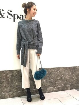 「Spick & Span（スピックアンドスパン）のアイテム（ニット/セーター）」を使った、さく*さん（レディース・161cm）の秋コーディネート