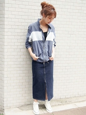 「Spick & Span（スピックアンドスパン）のアイテム（ナイロンジャケット）」を使った、さく*さん（レディース・161cm）の冬コーディネート