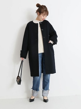 「upper hights」｜「アイテム（その他アウター）」を使った、さく*さん（レディース・161cm）の秋コーディネート