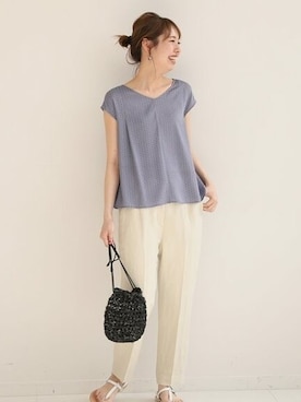 「Spick & Span（スピックアンドスパン）のアイテム（バッグ）」を使った、さく*さん（レディース・161cm）の夏コーディネート