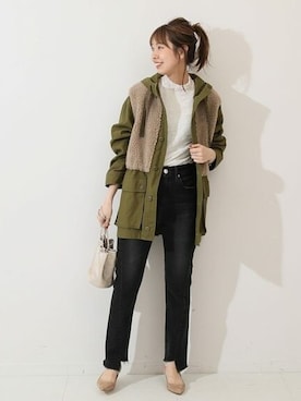 「Spick & Span（スピックアンドスパン）のアイテム（ブルゾン）」を使った、さく*さん（レディース・161cm）の秋コーディネート
