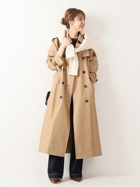 「Spick & Span（スピックアンドスパン）のアイテム（トレンチコート）」を使った、さく*さん（レディース・161cm）の秋コーディネート