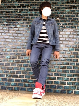 「SENSE OF PLACE by URBAN RESEAR」｜「アイテム（デニムジャケット）」を使った、じんたさん（メンズ・184cm）の春コーディネート