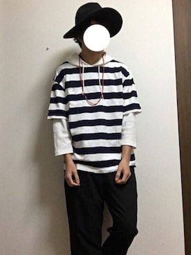 「アイテム（ピアス（両耳用））」を使った、じんたさん（メンズ・184cm・20代）の春コーディネート