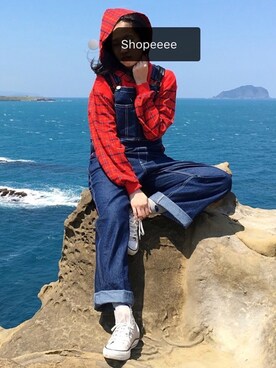 「チチカカ（チチカカ）のアイテム（オールインワン・サロペット）」を使った、shopeeeeさん（レディース・159cm）の春コーディネート