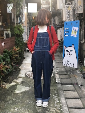 「チチカカ（チチカカ）のアイテム（オールインワン・サロペット）」を使った、shopeeeeさん（レディース・159cm）の秋コーディネート