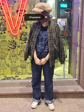 「チチカカ（チチカカ）のアイテム（オールインワン・サロペット）」を使った、shopeeeeさん（レディース・159cm）の秋コーディネート