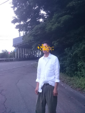 「HUMIS（ヒューミス）のアイテム」を使った、satoshiさん（メンズ・179cm）の夏コーディネート