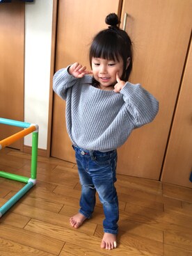 デニムパンツを使った 2歳女子 の人気ファッションコーディネート Wear