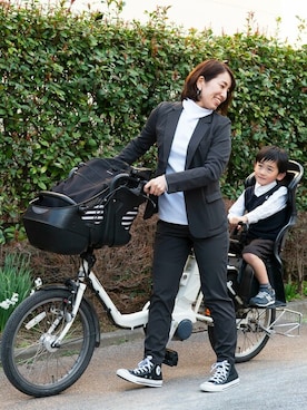 「WWS（ワークウェアスーツ）のアイテム」を使った、WWSさん（レディース・158cm）の春コーディネート