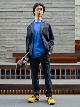 「WWS（ワークウェアスーツ）のアイテム」を使った、WWSさん（メンズ・176cm）の春コーディネート