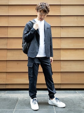 「WWS（ワークウェアスーツ）のアイテム」を使った、WWSさん（メンズ・168cm）の春コーディネート