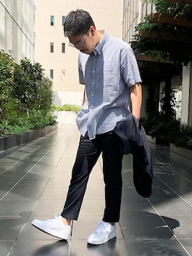 「WWS（ワークウェアスーツ）のアイテム」を使った、WWSさん（メンズ・175cm）の夏コーディネート