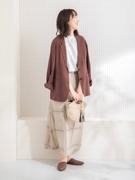 「URBAN RESEARCH Sonny Label（アーバンリサーチサニーレーベル）のアイテム（テーラードジャケット）」を使った、nozawaさん（レディース・168cm）の春コーディネート