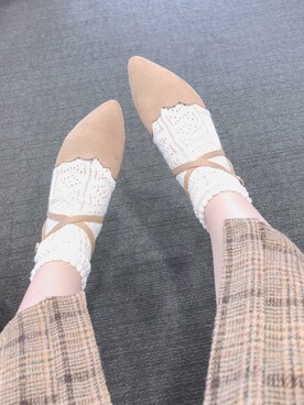 「ILIMA（イリマ）のアイテム（シューズ）」を使った、meronさん（レディース・153cm）の春コーディネート