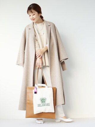 美品【plage】ハミルトンベルテッドコート　サイズ36 ベージュ Plage(プラージュ)の「ハミルトンベルテッドコート」 - PARTE