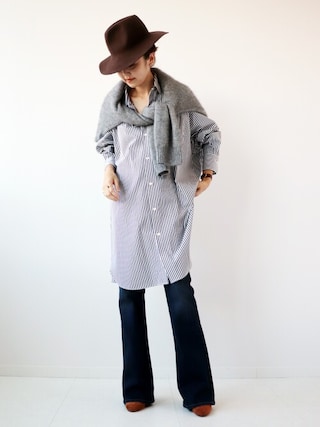 Plage - プラージュ Typewriter Long シャツ ブラウス ベージュ plage（プラージュ）の「Typewriter Long シャツ2◇（シャツ