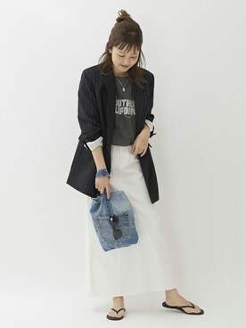 「plage（プラージュ）のアイテム（その他アウター）」を使った、MYHさん（レディース・166cm）の冬コーディネート