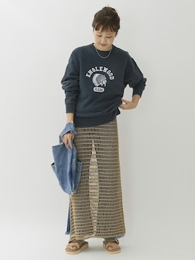 「plage（プラージュ）のアイテム（デニムパンツ）」を使った、MYHさん（レディース・166cm）の冬コーディネート