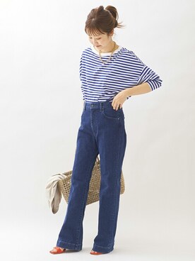 「plage（プラージュ）のアイテム（デニムパンツ）」を使った、MYHさん（レディース・166cm）の春コーディネート