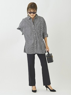 「plage（プラージュ）のアイテム（パンツ）」を使った、MYHさん（レディース・166cm）の夏コーディネート